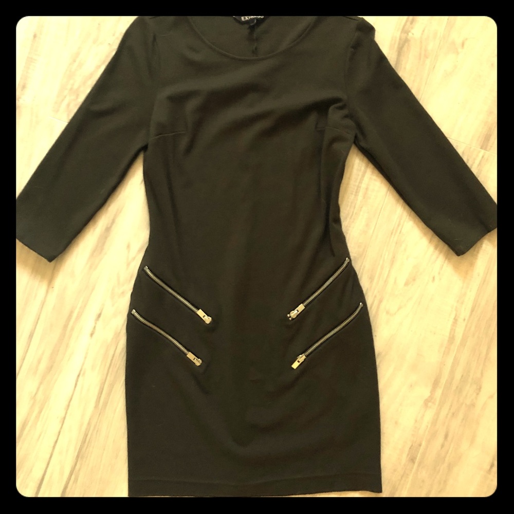 Express Zipper Accent Dress